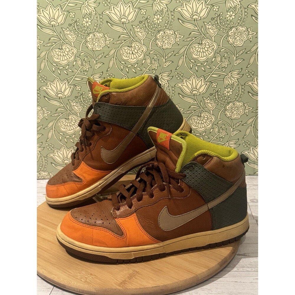 Nike Dunk High Premium Orange Blaze 312786-89 Men's 8.5 Sneaker 2007